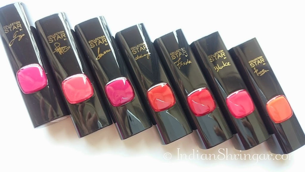 Review of L'Oreal Paris Collection Star Reds lipsticks