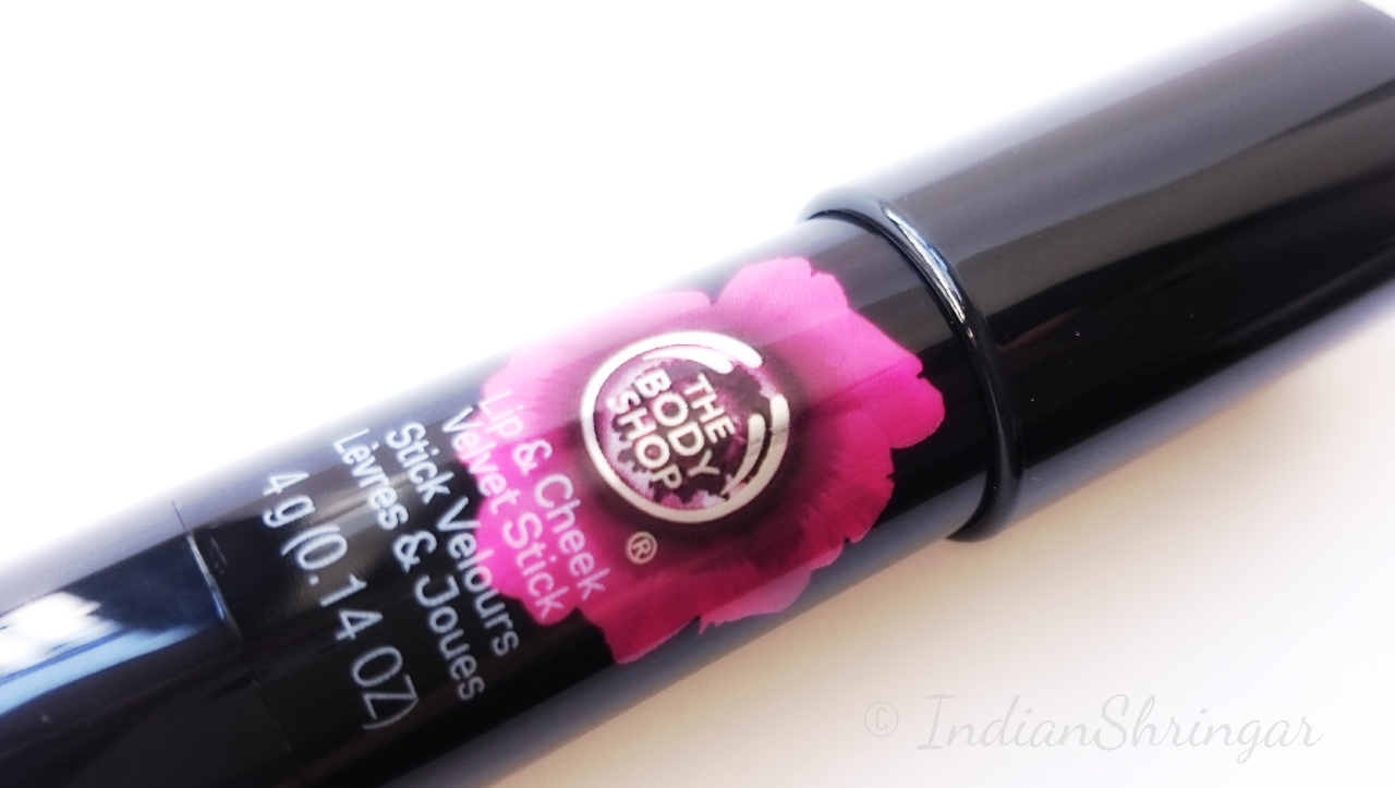 The Body Shop Lip & Cheek Velvet Stick in Universal review, swatch and FOTD