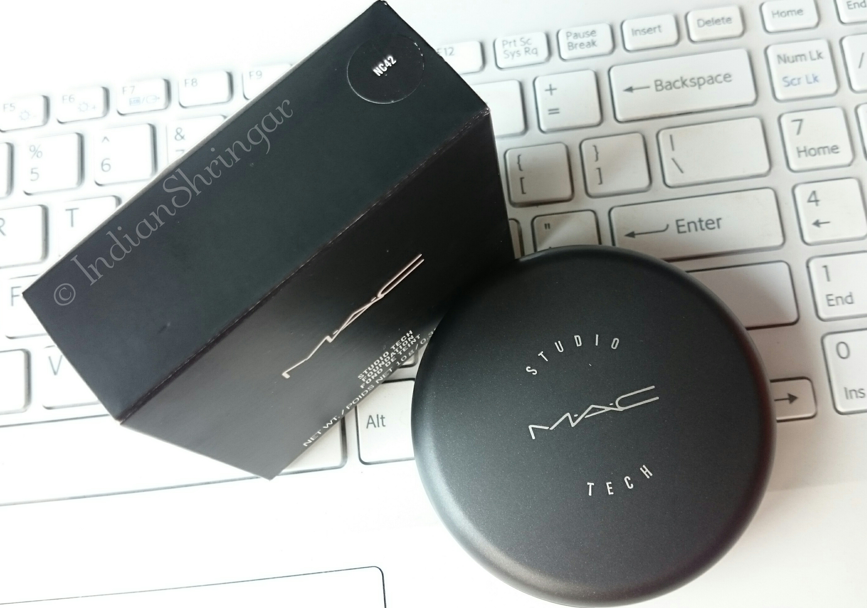 MAC Studio Tech Foundation in NC42 review and swatch
