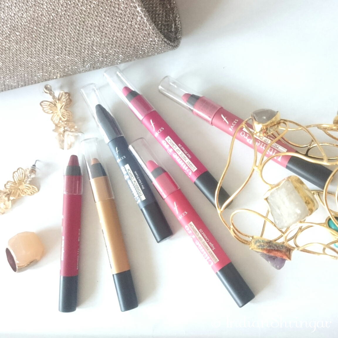 FACES Ultime Pro Lip Crayon and Eye Crayon Review and Swatches