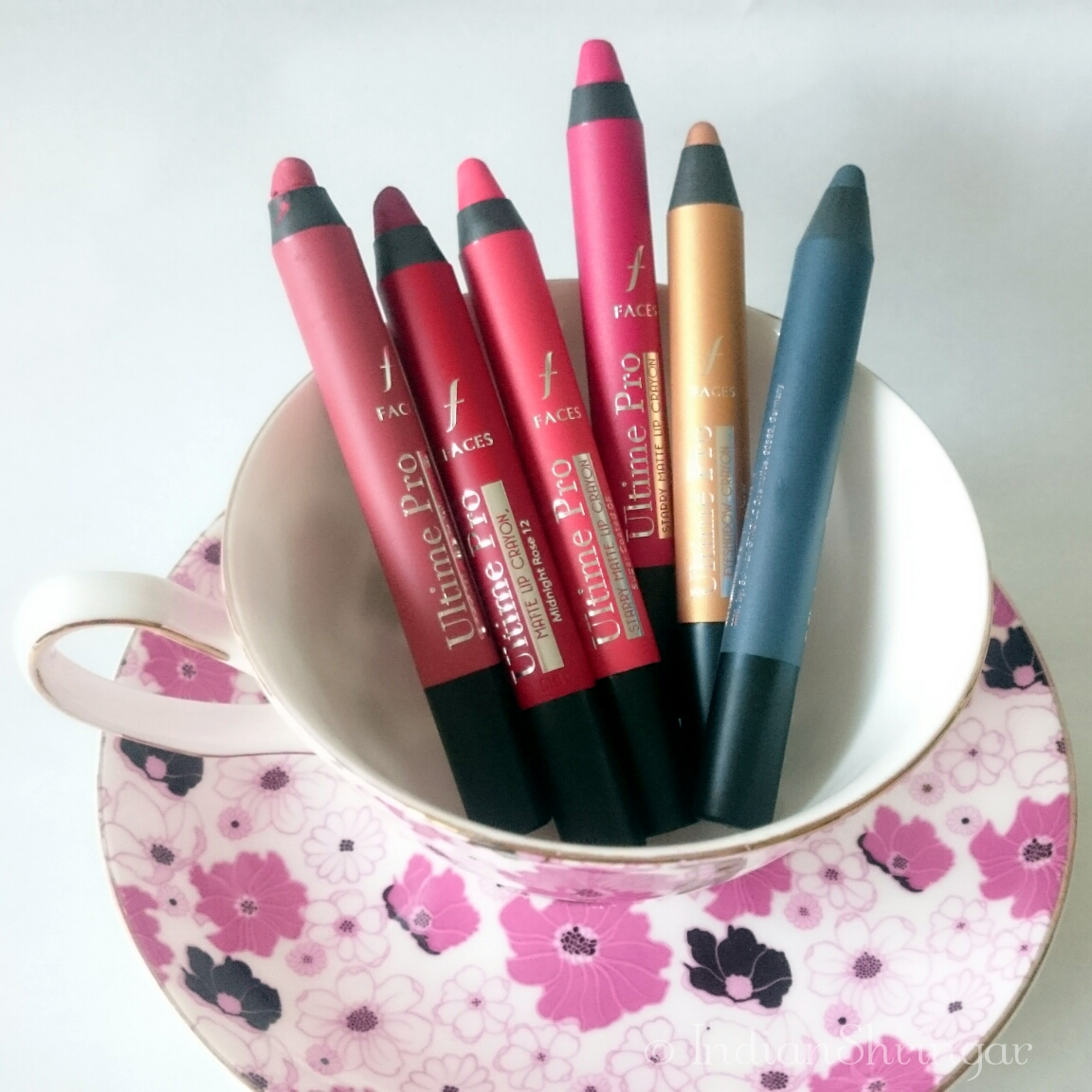 FACES Ultime Pro Lip Crayon and Eye Crayon review and swatches