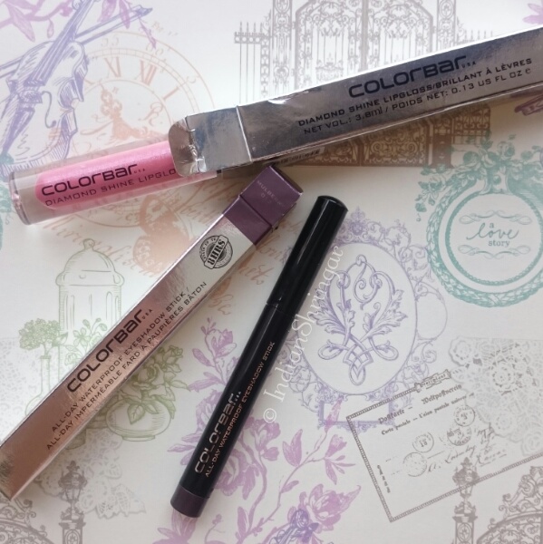 Colorbar Eyeshadow Stick & Diamond Shine Lip Gloss Review