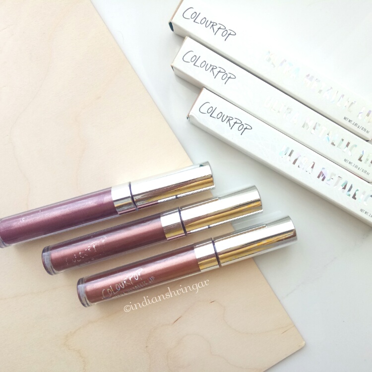 Colourpop Ultra Metallic Lip review and swatches