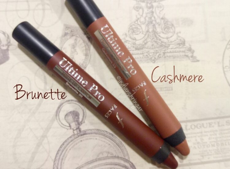 Faces Ultime Pro Matte Lip Crayon Review and swatches