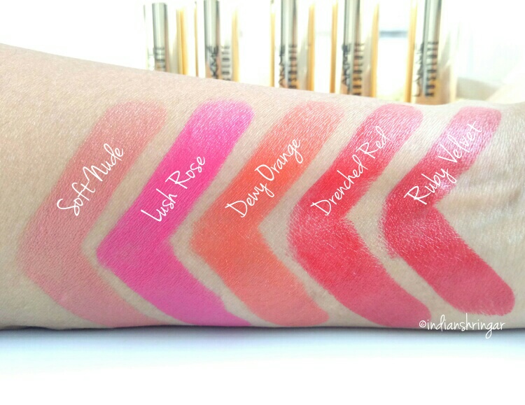 Lakme Absolute Argan Oil Lip Color swatches