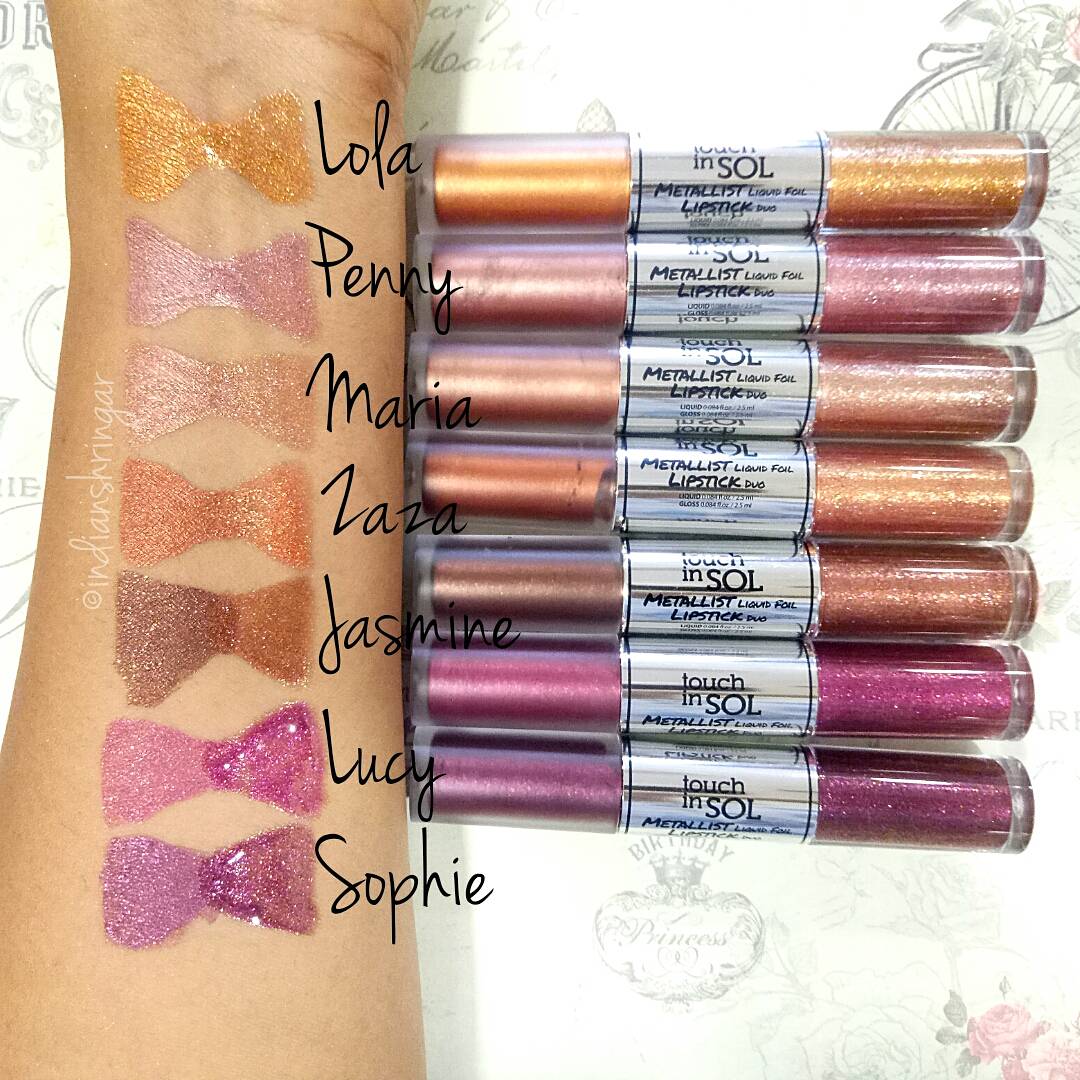 Touch In Sol Metallist liquid foil lipstick duo review